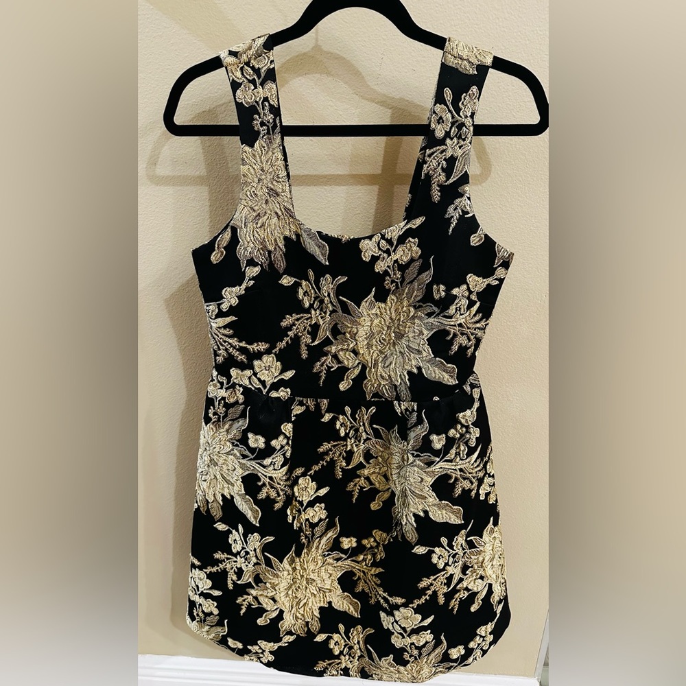 Mini Dress Black and Gold